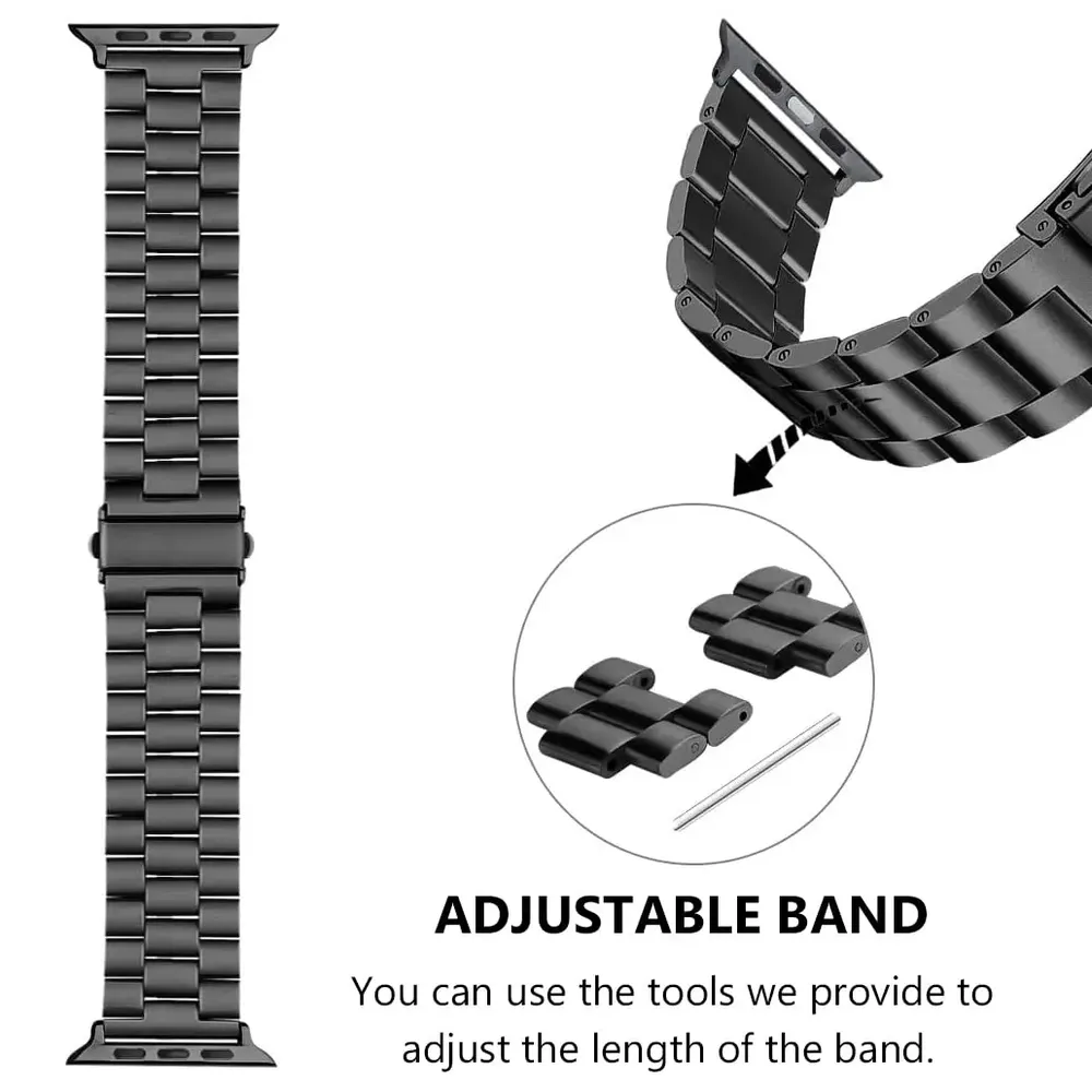 Bracelet acier pour Apple Watch Ultra 2 38 à 46 mm
