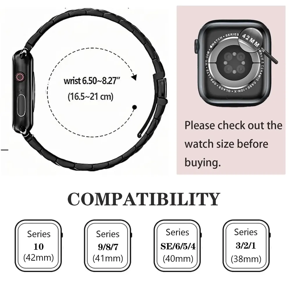 Bracelet acier pour Apple Watch Ultra 2 38 à 46 mm