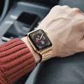 Bracelet acier pour Apple Watch Ultra 2 38 à 46 mm – Couleur Rosy gold