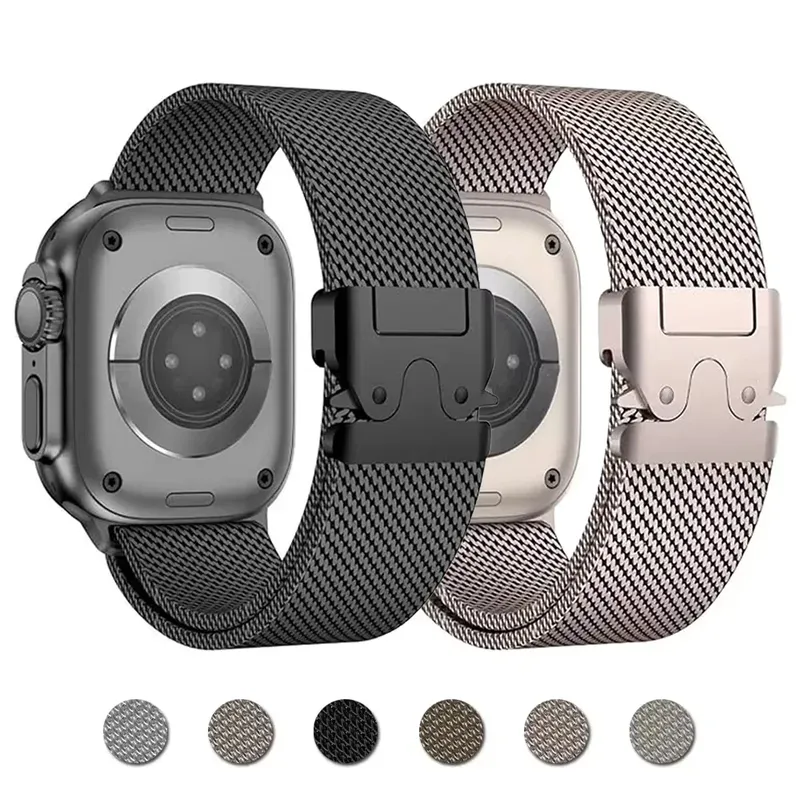 Bracelet acier pour Apple Watch Ultra 38 à 49 mm