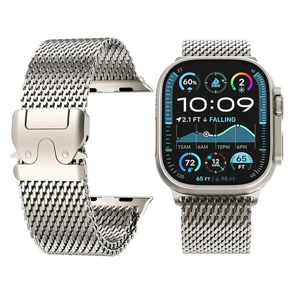Bracelet acier pour Apple Watch Ultra 38 à 49 mm