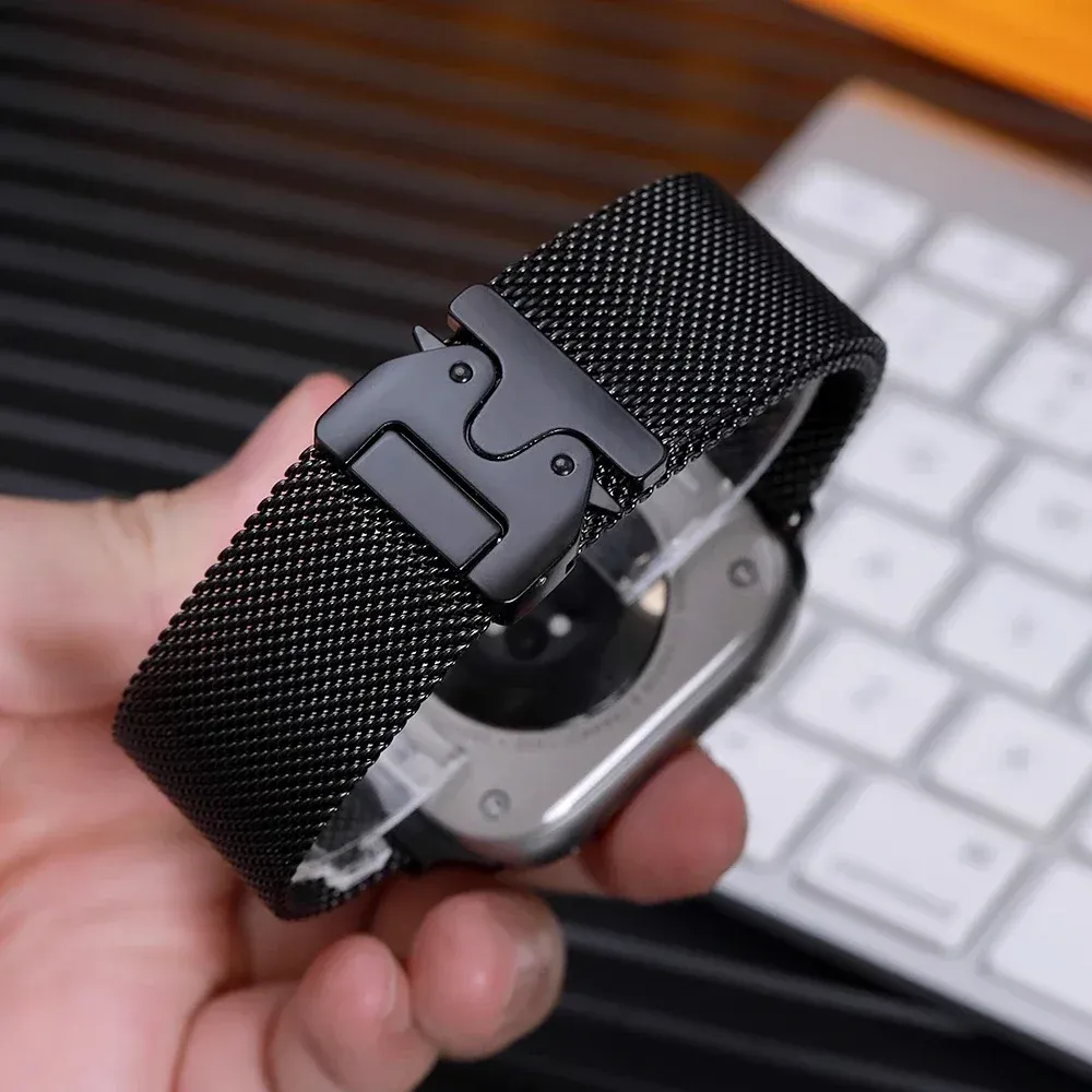 Bracelet acier pour Apple Watch Ultra 38 à 49 mm