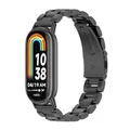 Bracelet acier pour Mi Band 11 10 9 8 Milanese – Color 3 Beads Black