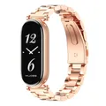 Bracelet acier pour Mi Band 11 10 9 8 Milanese – Color 3 Beads GT4 RoseGold