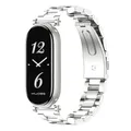 Bracelet acier pour Mi Band 11 10 9 8 Milanese – Color 3 Beads GT4 Silver