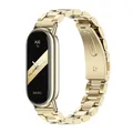 Bracelet acier pour Mi Band 11 10 9 8 Milanese – Color 3 Beads Light Gold