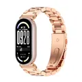 Bracelet acier pour Mi Band 11 10 9 8 Milanese – Color 3 Beads Rose Gold 1