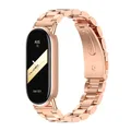 Bracelet acier pour Mi Band 11 10 9 8 Milanese – Color 3 Beads Rose Gold