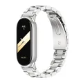 Bracelet acier pour Mi Band 11 10 9 8 Milanese – Color 3 Beads Silver