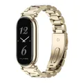 Bracelet acier pour Mi Band 11 10 9 8 Milanese – Color 3Beads GT4 LightGold