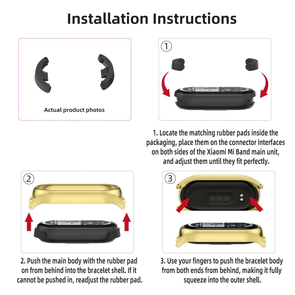 Bracelet acier pour Mi Band 11 10 9 8 Milanese