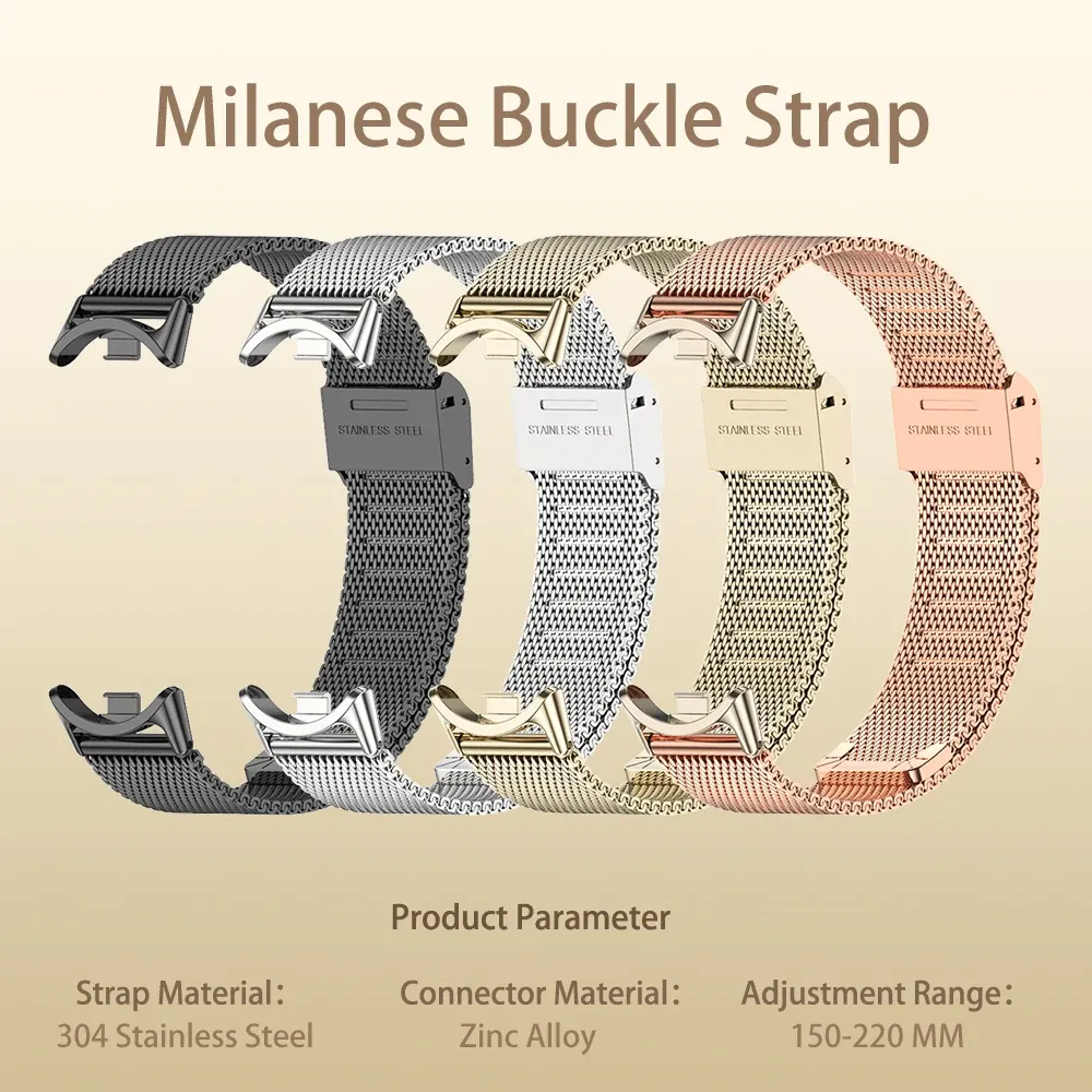 Bracelet acier pour Mi Band 11 10 9 8 Milanese