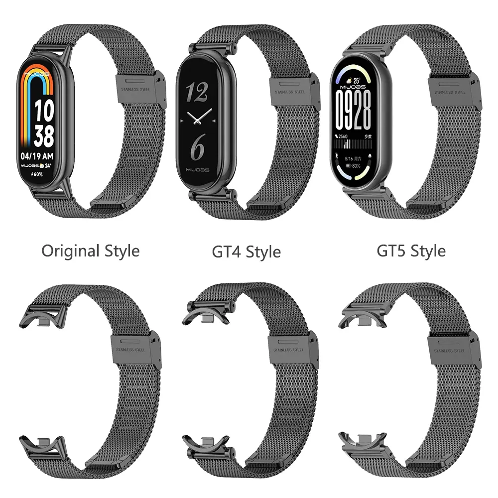 Bracelet acier pour Mi Band 11 10 9 8 Milanese