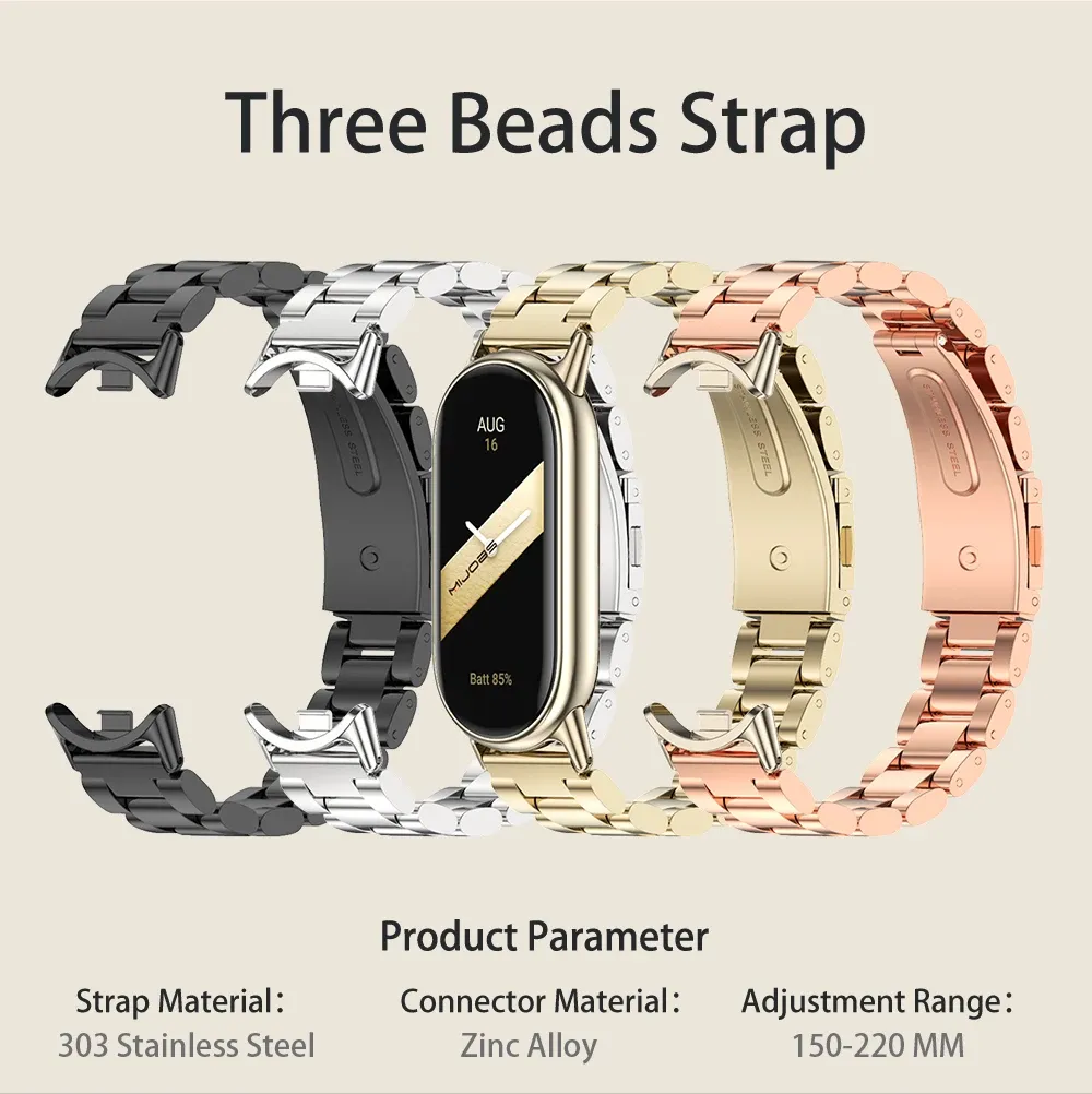 Bracelet acier pour Mi Band 11 10 9 8 Milanese