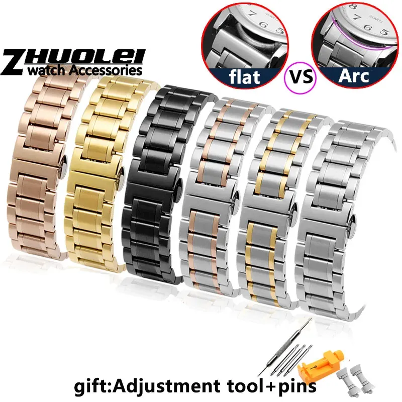 Bracelet acier pour montre 14 à 24 mm