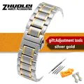 Bracelet acier pour montre 14 à 24 mm – Couleur du bracelet argent or