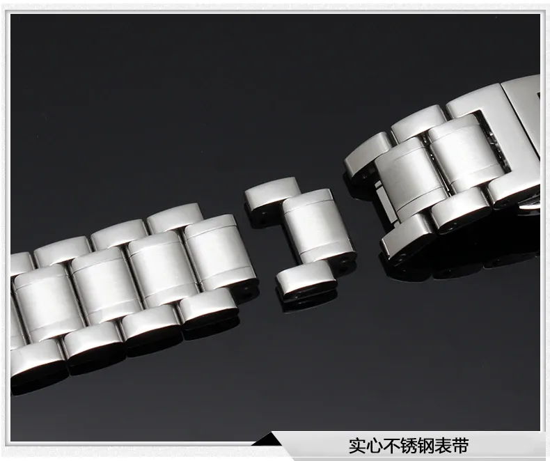 Bracelet acier pour montre 14 à 24 mm