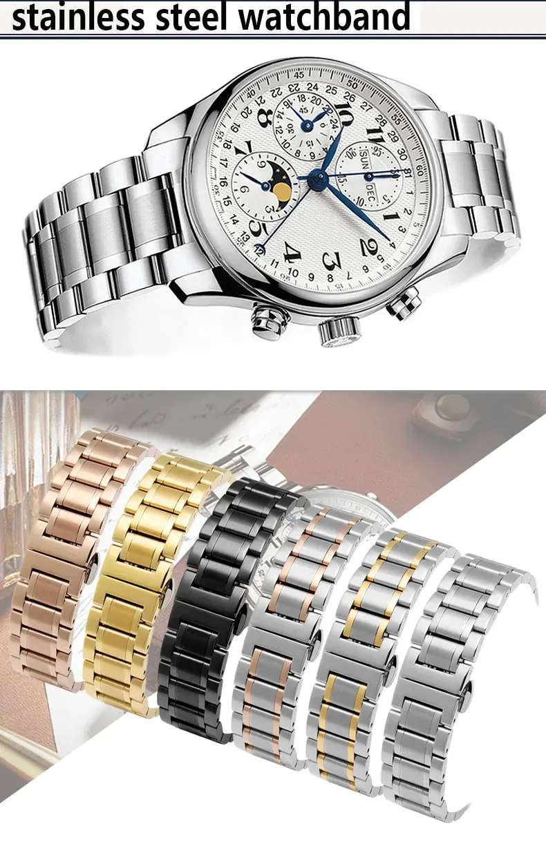 Bracelet acier pour montre 14 à 24 mm