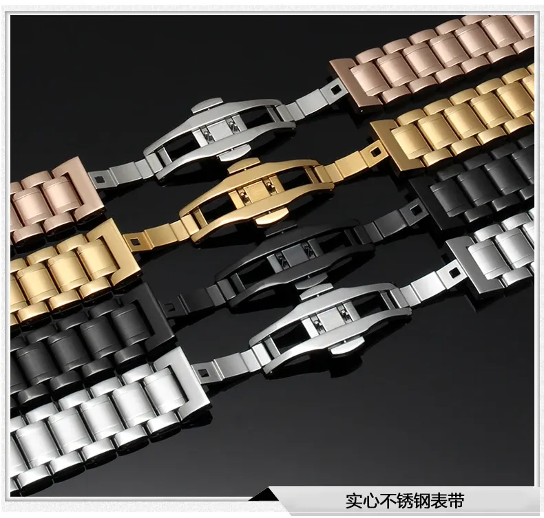 Bracelet acier pour montre 14 à 24 mm