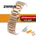 Bracelet acier pour montre 14 à 24 mm – Couleur du bracelet or rose