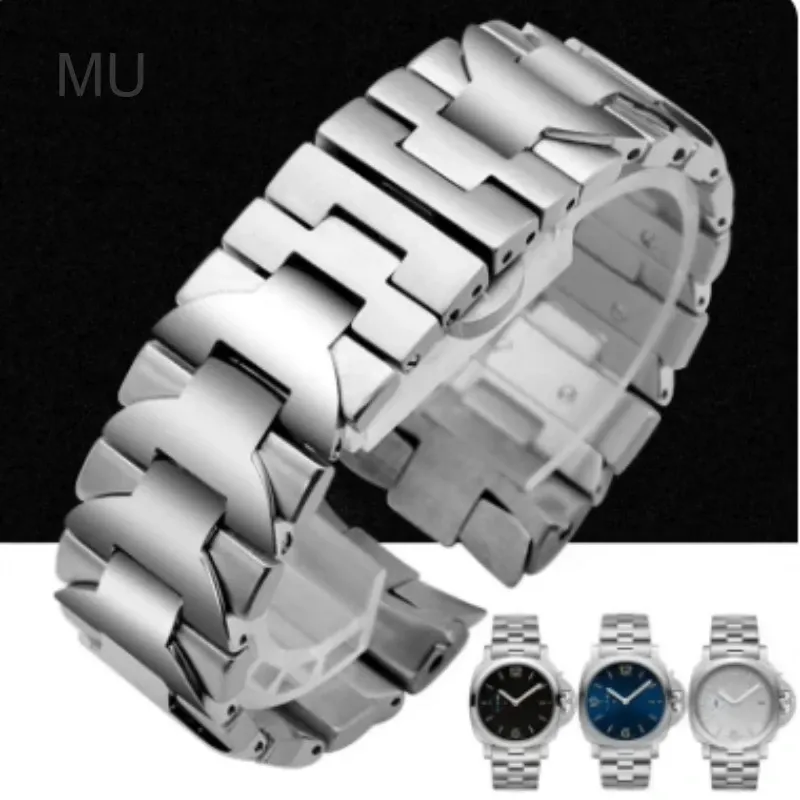 Bracelet acier pour montre 22 à 24 mm