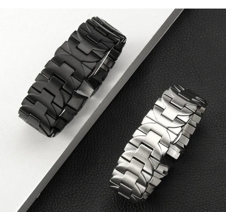 Bracelet acier pour montre 22 à 24 mm