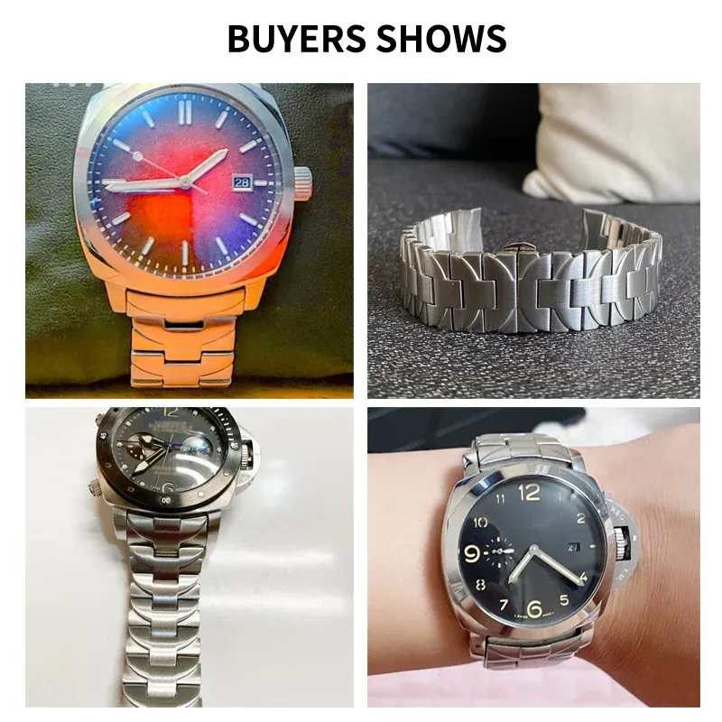 Bracelet acier pour montre 22 à 24 mm