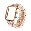 Bracelet bijou strass pour Apple Watch – Couleur du bracelet Rose