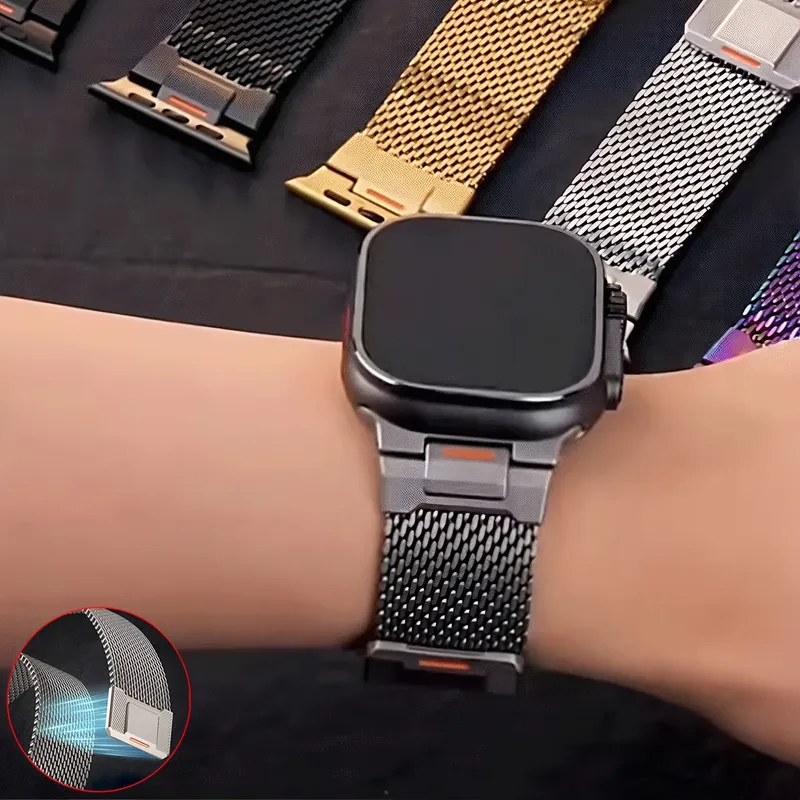 Bracelet boucle milanaise 38 à 49 mm pour Apple Watch