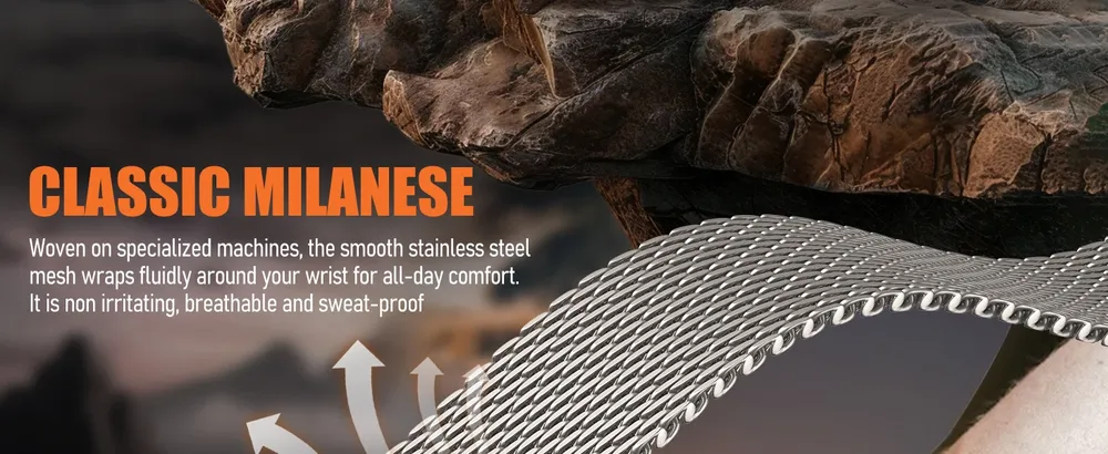 Bracelet boucle milanaise 38 à 49 mm pour Apple Watch