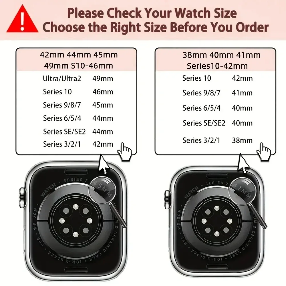 Bracelet boucle milanaise 38 à 49 mm pour Apple Watch