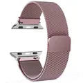 Bracelet boucle milanaise pour Apple Watch 38 à 49 mm – Couleur du bracelet Rose pink 8