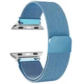 Bracelet boucle milanaise pour Apple Watch 38 à 49 mm – Couleur du bracelet Sky blue 24