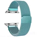 Bracelet boucle milanaise pour Apple Watch 38 à 49 mm – Couleur du bracelet tourquise 26