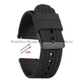 Bracelet caoutchouc 18 à 24 mm dégagement rapide – Couleur du bracelet Black-Black