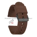 Bracelet caoutchouc 18 à 24 mm dégagement rapide – Couleur du bracelet Brown-Black