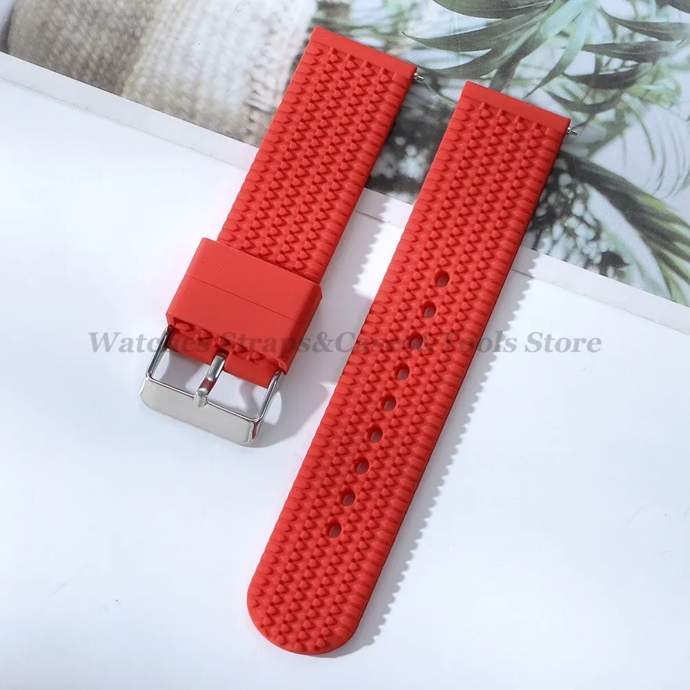 Bracelet caoutchouc 18 à 24 mm dégagement rapide