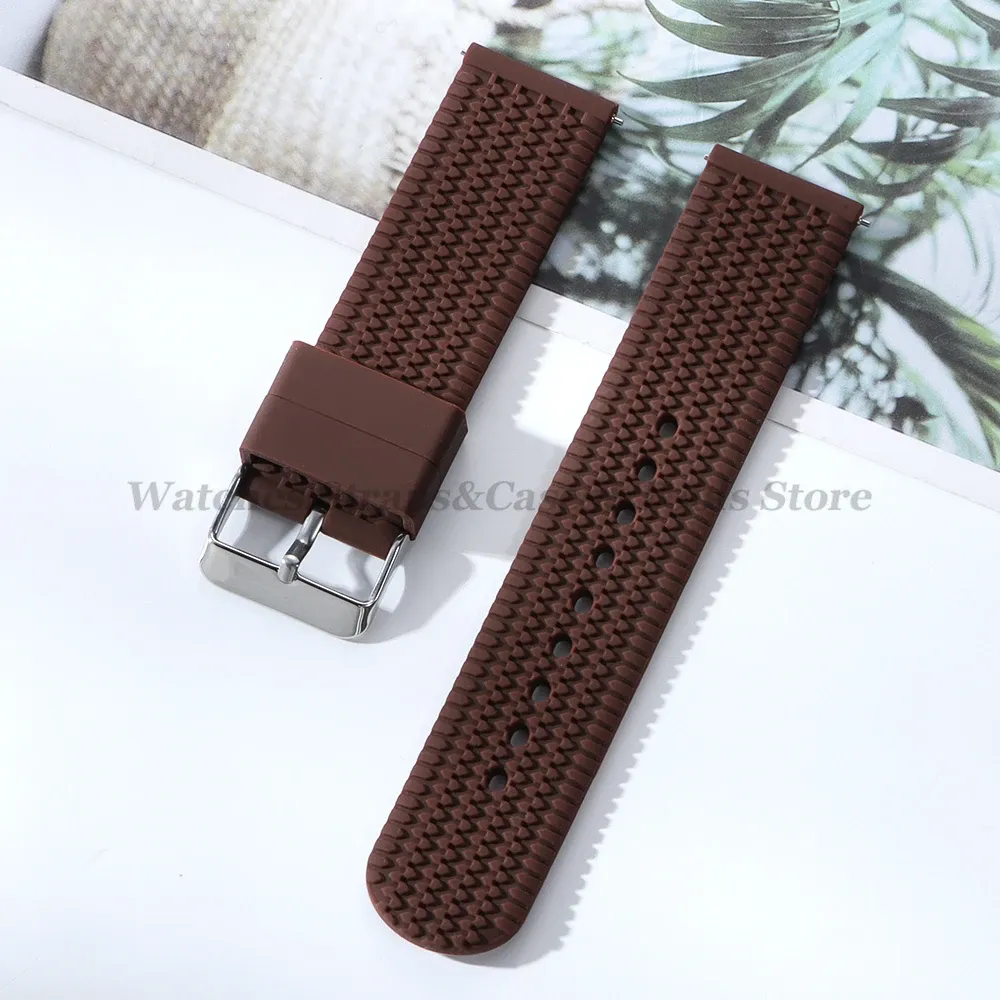 Bracelet caoutchouc 18 à 24 mm dégagement rapide