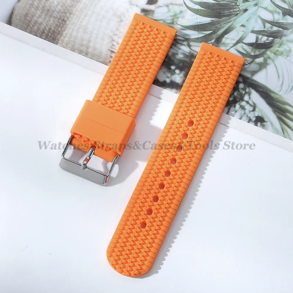 Bracelet caoutchouc 18 à 24 mm dégagement rapide