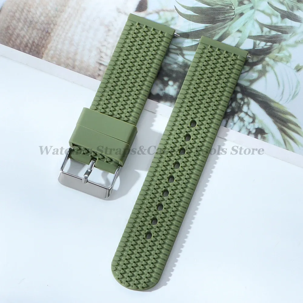 Bracelet caoutchouc 18 à 24 mm dégagement rapide