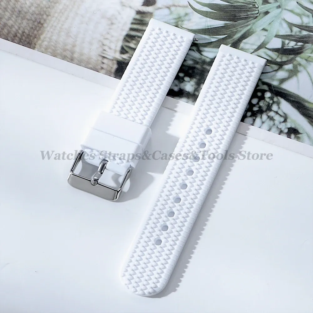 Bracelet caoutchouc 18 à 24 mm dégagement rapide