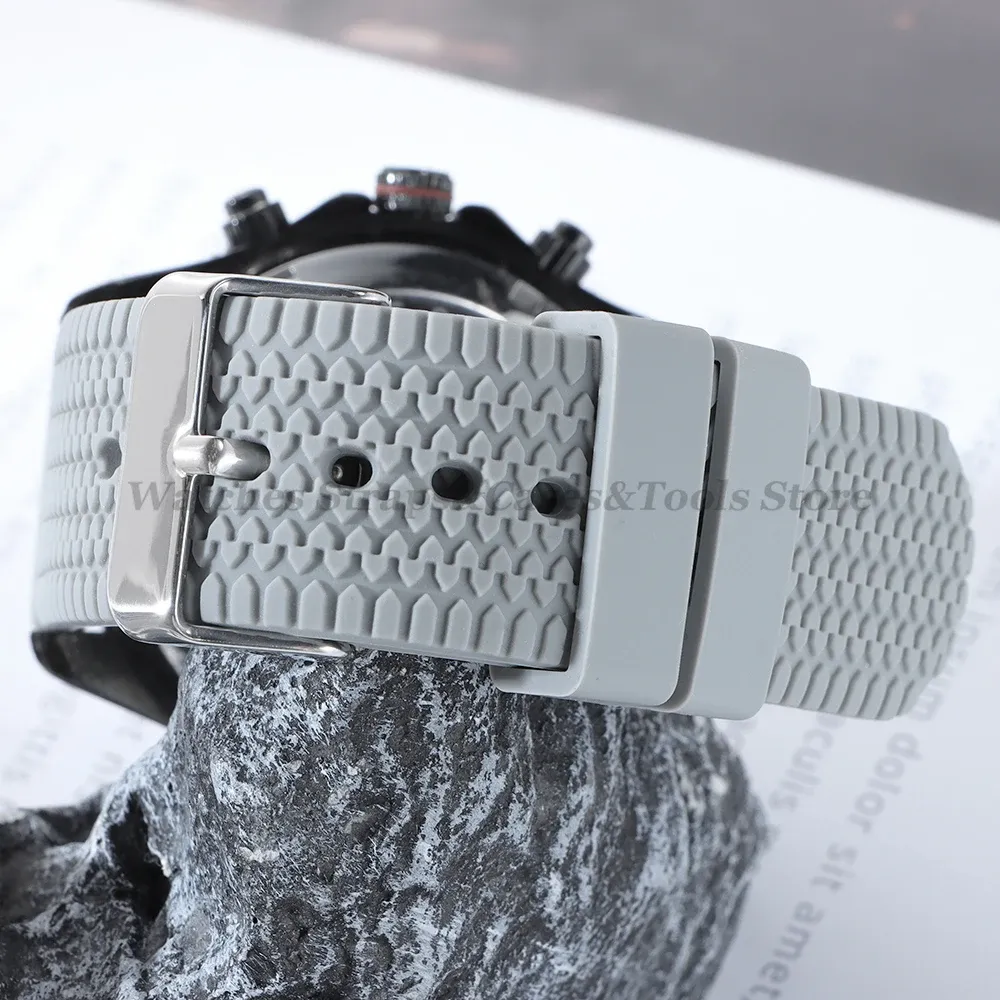 Bracelet caoutchouc 18 à 24 mm dégagement rapide