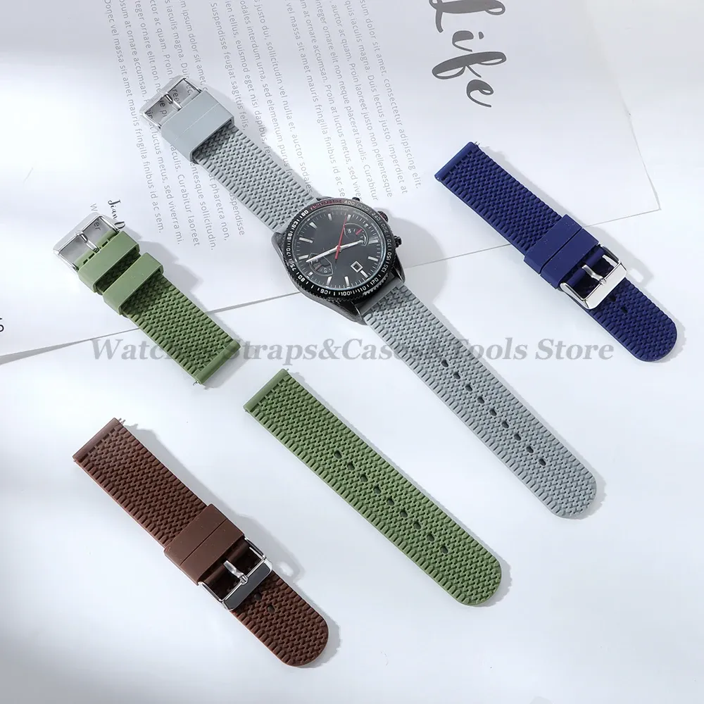 Bracelet caoutchouc 18 à 24 mm dégagement rapide