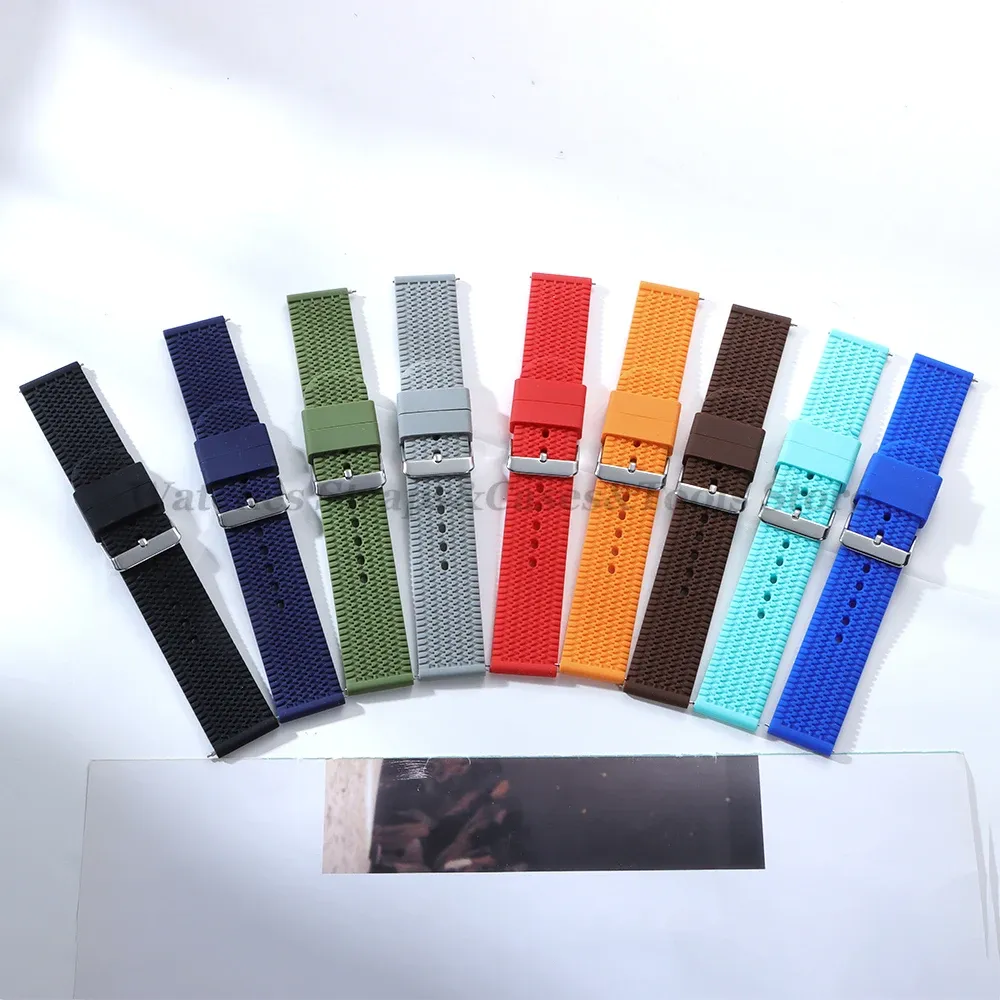 Bracelet caoutchouc 18 à 24 mm dégagement rapide