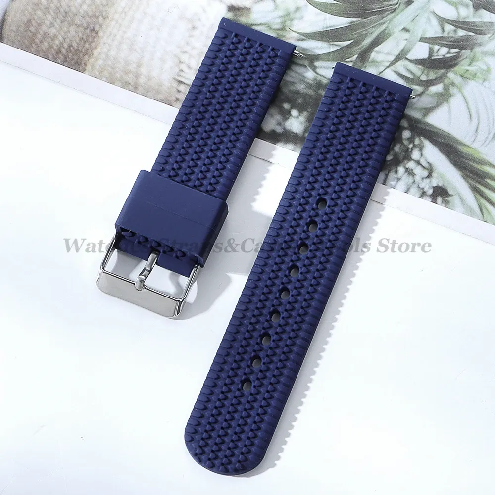 Bracelet caoutchouc 18 à 24 mm dégagement rapide
