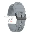 Bracelet caoutchouc 18 à 24 mm dégagement rapide – Couleur du bracelet Gray-Black