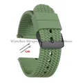 Bracelet caoutchouc 18 à 24 mm dégagement rapide – Couleur du bracelet Green-Black