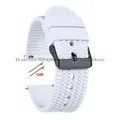 Bracelet caoutchouc 18 à 24 mm dégagement rapide – Couleur du bracelet White-Black