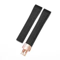 Bracelet caoutchouc 19 à 21 mm pour Patek Philippe – Band Color Black-rosegold