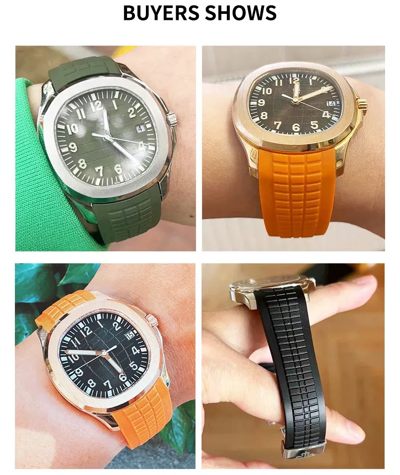 Bracelet caoutchouc 19 à 21 mm pour Patek Philippe